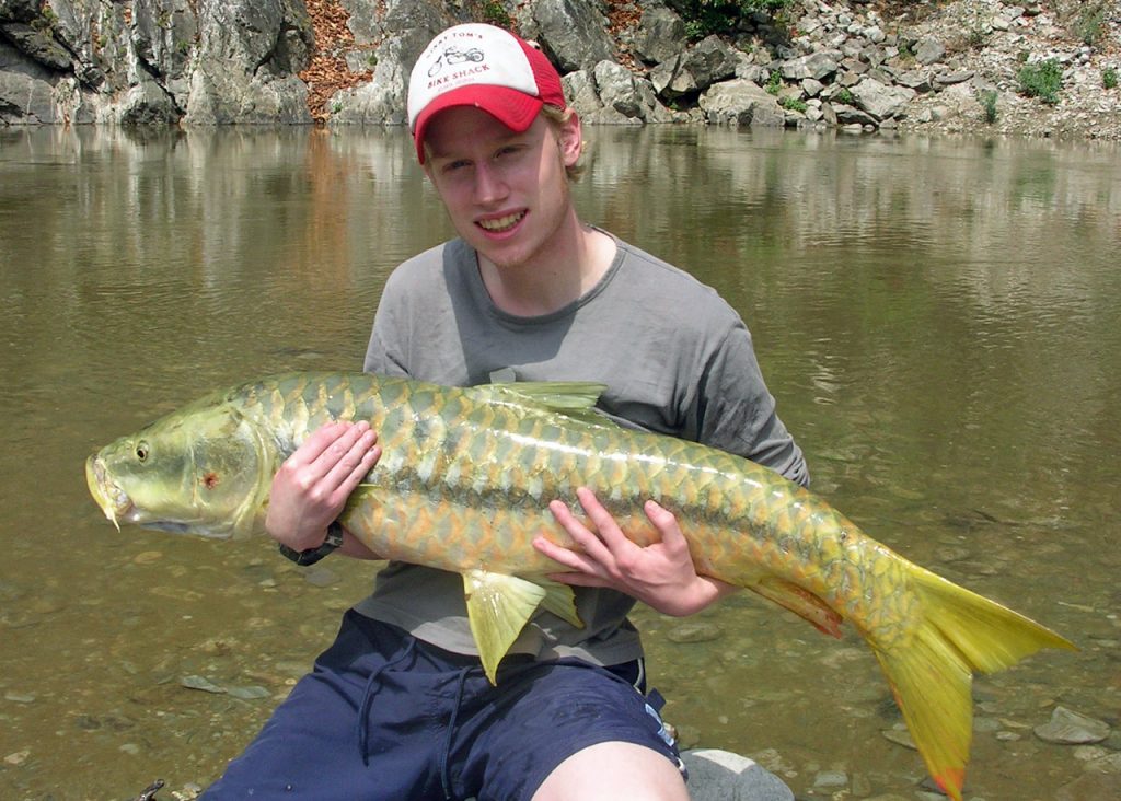 Titch with his Himalayan golden mahseer