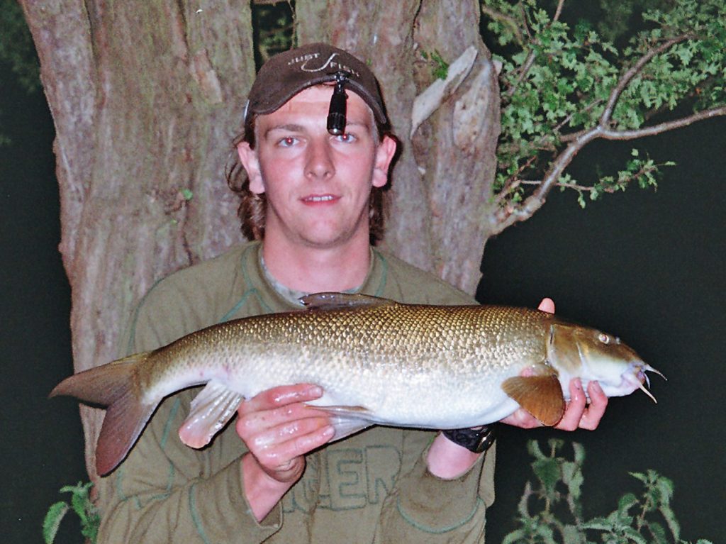 7lb 13oz barbel from the River Dove set me a new PB