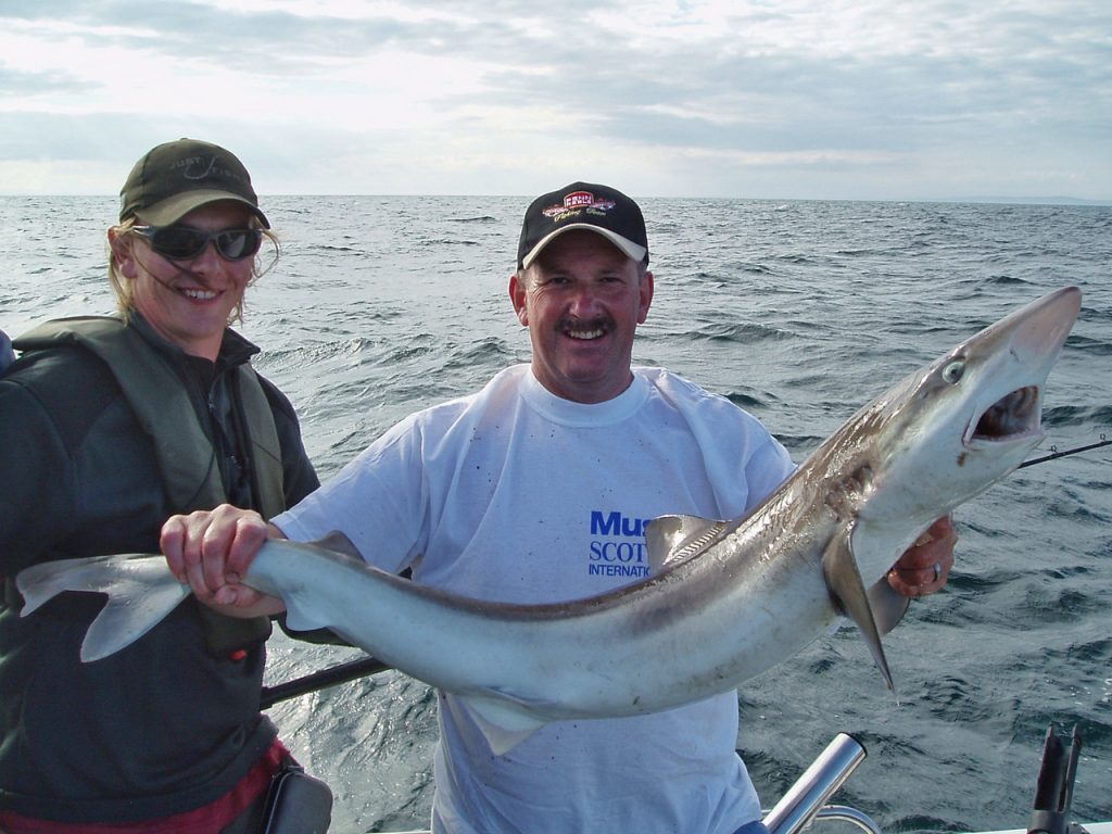 Brian Burn and Andrew Kennedy with a top shark