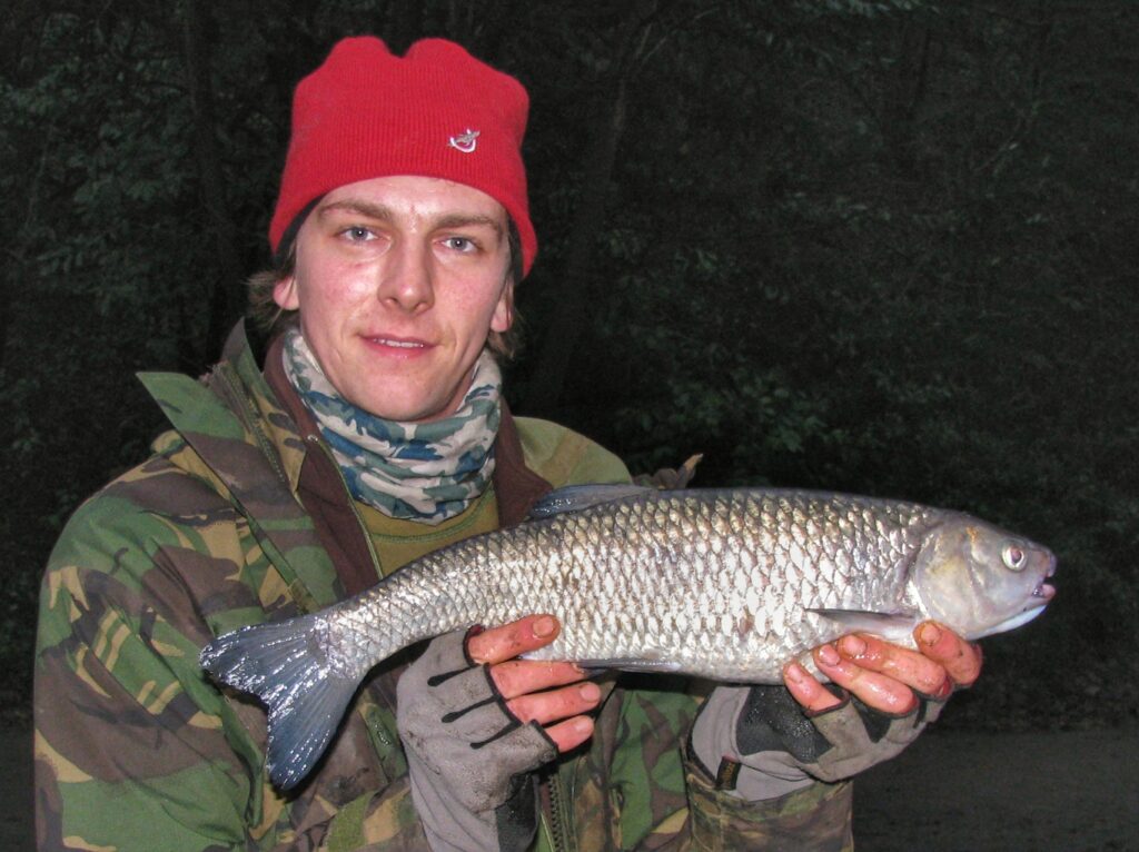 Chub caught trotting with a centrepin & stick float, on the River Derwent