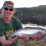 Fly-caught rainbow trout PB 4lb 7oz