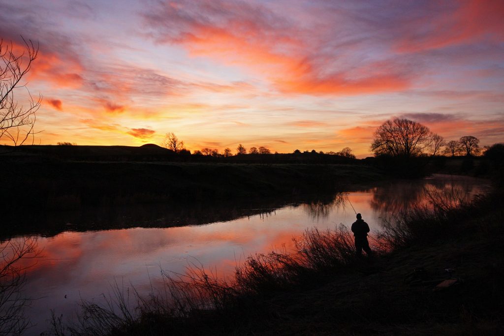 Winter river fishing sunset from Caught In The Act