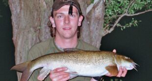 7lb 13oz barbel from the River Dove set me a new PB