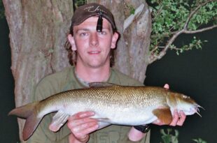 7lb 13oz barbel from the River Dove set me a new PB