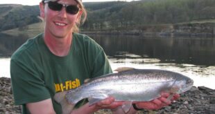 Fly Fishing - Andrew with a 4lb 7oz rainbow trout